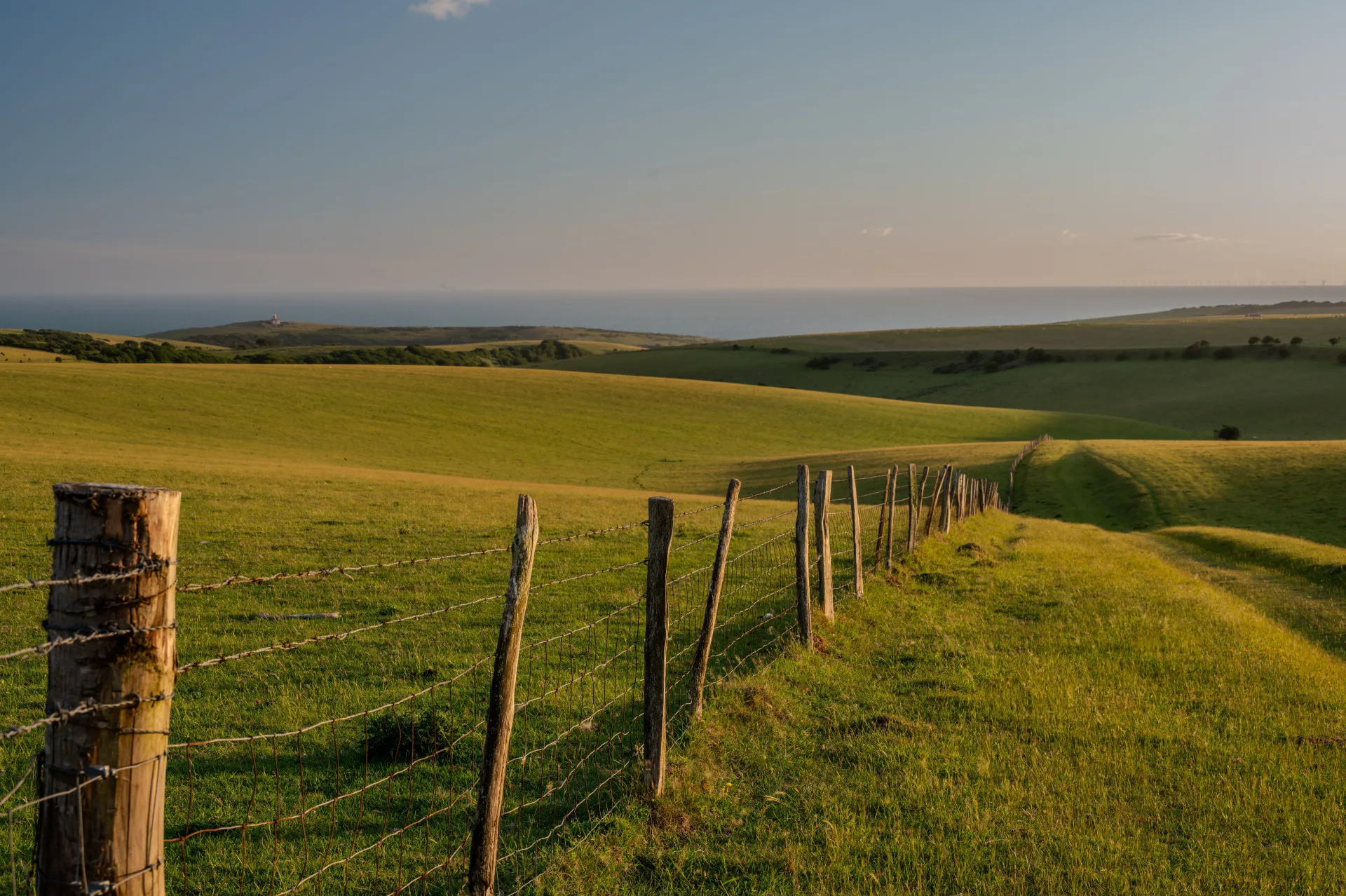 Rolling fields of the South Downs in Sussex